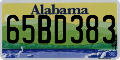 AL license plate 65BD383
