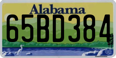 AL license plate 65BD384