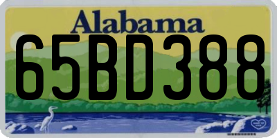 AL license plate 65BD388