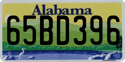 AL license plate 65BD396