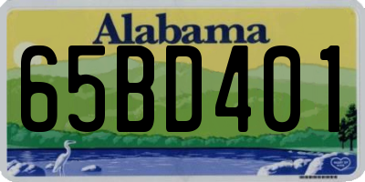 AL license plate 65BD401