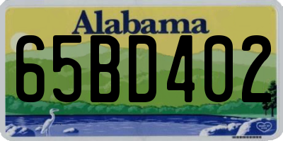 AL license plate 65BD402