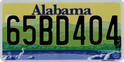 AL license plate 65BD404