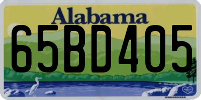 AL license plate 65BD405