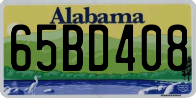 AL license plate 65BD408
