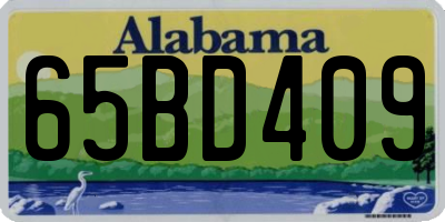 AL license plate 65BD409
