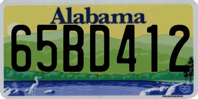 AL license plate 65BD412