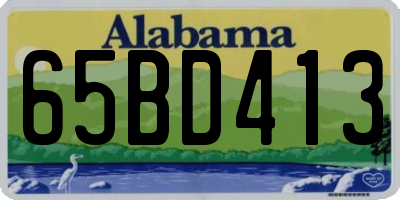 AL license plate 65BD413