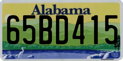 AL license plate 65BD415