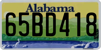 AL license plate 65BD418