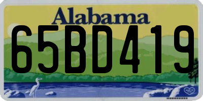 AL license plate 65BD419