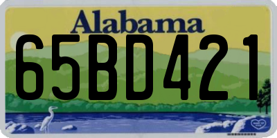 AL license plate 65BD421