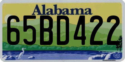 AL license plate 65BD422