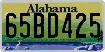 AL license plate 65BD425