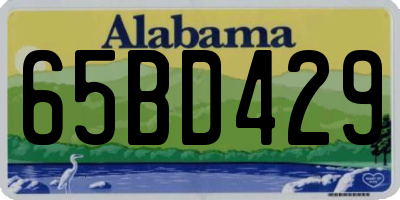 AL license plate 65BD429