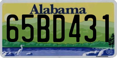 AL license plate 65BD431