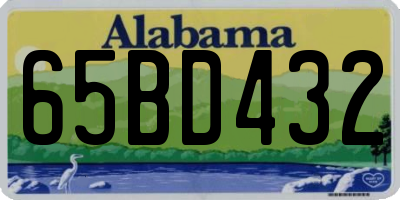 AL license plate 65BD432