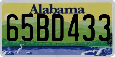 AL license plate 65BD433