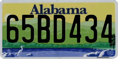 AL license plate 65BD434