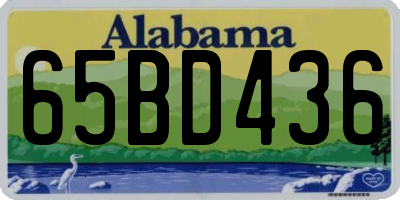 AL license plate 65BD436
