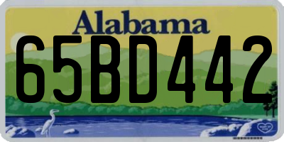 AL license plate 65BD442