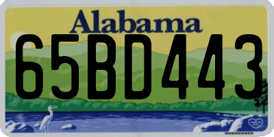 AL license plate 65BD443