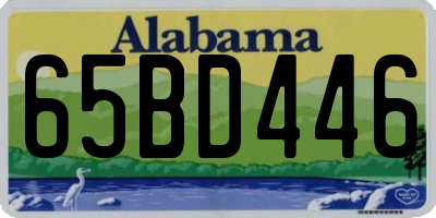 AL license plate 65BD446