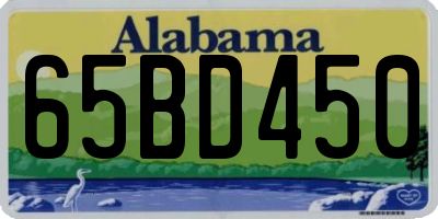 AL license plate 65BD450