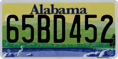 AL license plate 65BD452