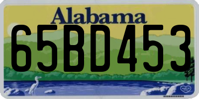 AL license plate 65BD453