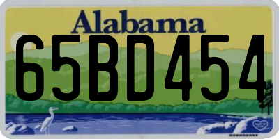 AL license plate 65BD454