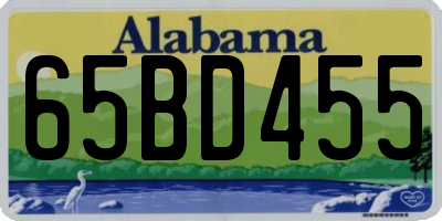 AL license plate 65BD455