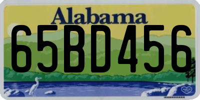 AL license plate 65BD456