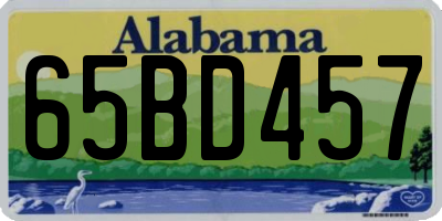 AL license plate 65BD457