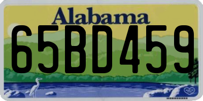AL license plate 65BD459