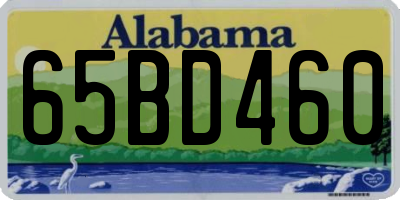 AL license plate 65BD460