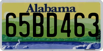 AL license plate 65BD463