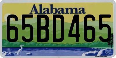 AL license plate 65BD465