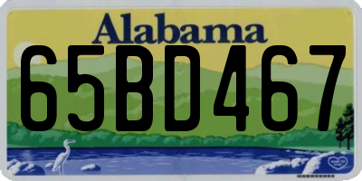 AL license plate 65BD467