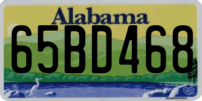 AL license plate 65BD468