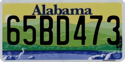 AL license plate 65BD473