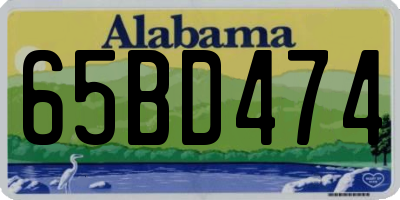 AL license plate 65BD474