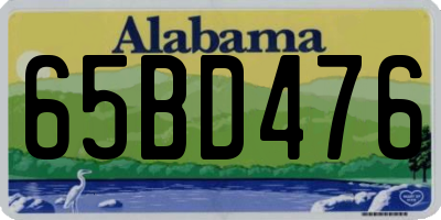 AL license plate 65BD476