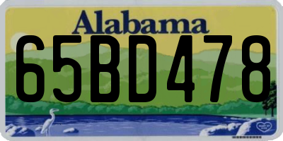 AL license plate 65BD478