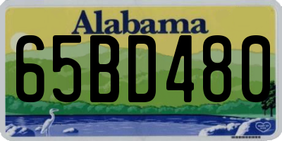 AL license plate 65BD480
