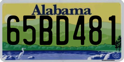 AL license plate 65BD481