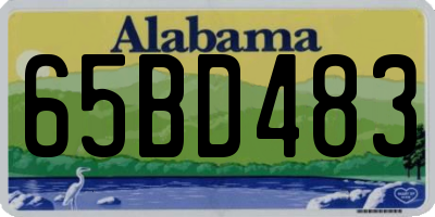 AL license plate 65BD483