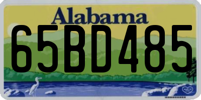 AL license plate 65BD485