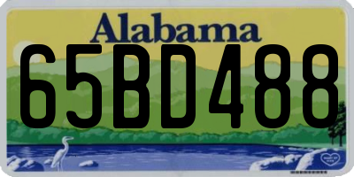 AL license plate 65BD488