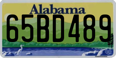 AL license plate 65BD489